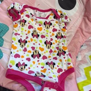 Disney Minnie Mouse Colorful Hearts Bodysuit